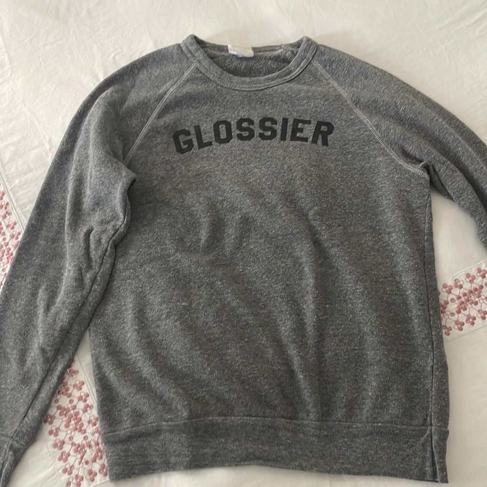 Glossier gray sweatshirt size small good condition